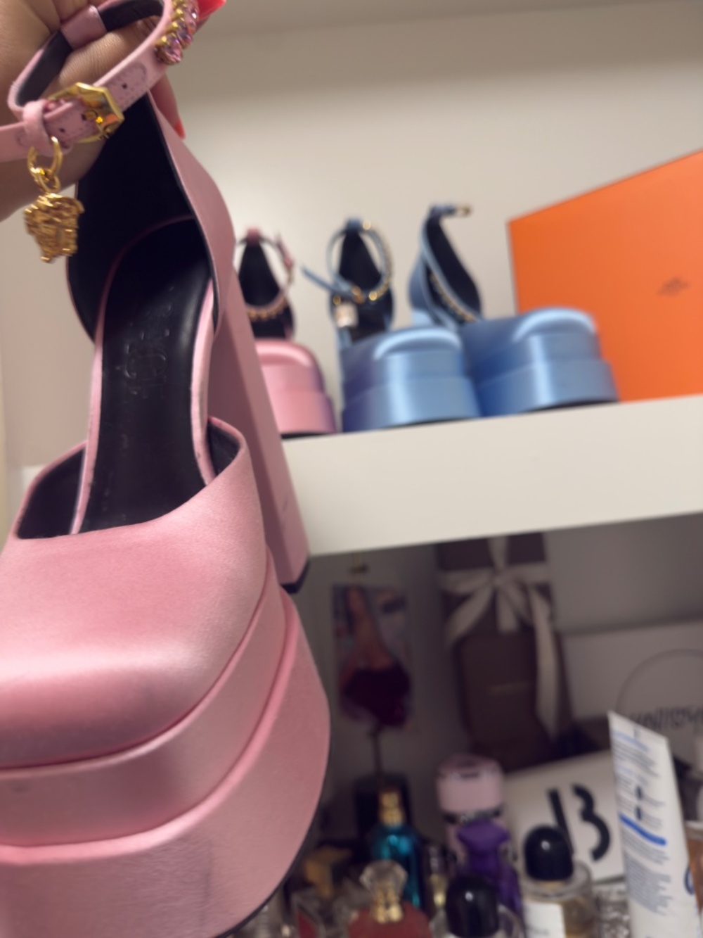 Pink Versace heels - Picture 3 of 5